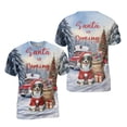 thumbnail image 3 of Santa is Coming Miniature American Shepherd Merry Christmas Xmas Noel Truck Tree All Over Print 3D Shirt Unisex Merch MAS Dog Lover Gifts - 02023, 3 of 6