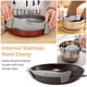 thumbnail image 5 of Colador con clip YEVIOR para ollas, sartén, pasta, comida, color gris, 5 of 6