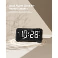 thumbnail image 3 of ROCAM Alarm Clock Digital Clock, Simple Loud Alarm Clocks for Bedrooms Large Buttons Easy Set Big Numbers Easy Read, Dimmer Night Light, Dual Alarms, Weekday Weekend Mode, Power-Off Memory, 3 of 7