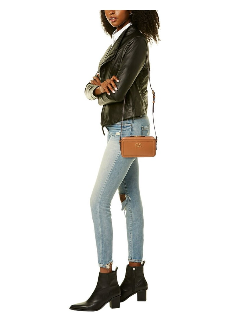 Valentino VLogo Alltime Mini Leather Camera Bag, Brown - Walmart.com