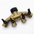 thumbnail image 1 of 3/4 inch Brass 4 Hose Dispenser Nozzle Switch Faucet Connector Faucet Dispenser Hose Adapter, 1 of 3