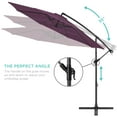 thumbnail image 4 of Best Choice Products 10ft Offset Hanging Outdoor Market Patio Umbrella w/ Easy Tilt Adjustment - Amethyst Purple, 4 of 7