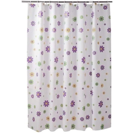 LUO Purple Floral Shower Curtain Liner 78"x86", Hotel Quality Bathroom ...