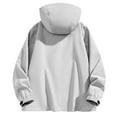 thumbnail image 4 of Men'S Lightweight Rainjackets Waterproof Zip Up Hooded Rain Coat Outdoor Oversized Shell Jacket For Hiking Travel Rain Gear Mens Leather Jacket White Xxxl, 4 of 7