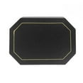 thumbnail image 2 of 1 Pc Reversible Placemats, Faux Leather Heat Resistant Placemats Washable Table Mats Wipeable Place Mats for Dining Table Wedding Coffee Shop Decoration, 5.51x3.94 Inch, Black, 2 of 9