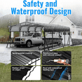 thumbnail image 3 of Jaioo 20x20FT Heavy Duty Metal Carport, Outdoor All-Weather Shelter with Iron Roof, Durable Canopy for Cars, Trucks, Boats & Equipment, Easy Quick Assembly, 3 of 9