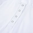 thumbnail image 6 of PMVFHDE Women's Fashion Casual Short Sleeve Top Button Down Solid Blouse T Shirt womens tops casual White, 6 of 8