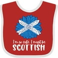thumbnail image 3 of Inktastic I'm So Cute, I Must Be Scottish Sunflower Boys or Girls Baby Bib, 3 of 4