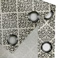 thumbnail image 5 of Ambesonne Damask Grommet Curtain, Swirl Motif, 50" x 54", Cream Black, 5 of 6