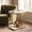 White & Gold, variant on Tribesigns 2-Tier Narrow End Table, C Shaped Side Table Bedside Table with Metal Frame & Open Shelf for Living Room (1, Brown & Black)