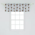 thumbnail image 2 of Ambesonne Dog Valance Pack of 2, Puppies Butterflies and Flowers, 54"X18", Pale Blue Brown, 2 of 4