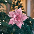 thumbnail image 4 of Ganfancp Flor de Navidad Simulación de Flor de Navidad Accesorios para Coronas de Navidad Decoración Del Árbol de Navidad Doble Flor de Navidad Ofertas de La Semana 1*Flor de Navidad, 4 of 6
