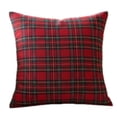 thumbnail image 2 of Christmas Tartan Plaid Throw Pillow, Soft Woven Cotton Cushion with Removable Cover, Festive Holiday Decor for Sofa Couch Living Room, Traditional, Lazyguy, 2 of 7