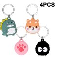 thumbnail image 1 of 4 Packs Cute Airtag Silicone Case , Anti-Scratch Cartoon Pattern Airtag Protective Case, Soft Cover with Small Key Chain, 1 of 1