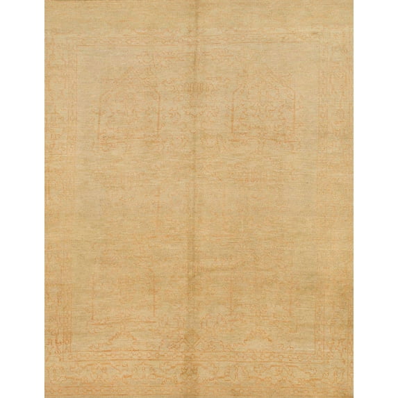 Ahgly Company Indoor Rectangle Abstract Orange Abstract Area Rugs, 8' x 10'