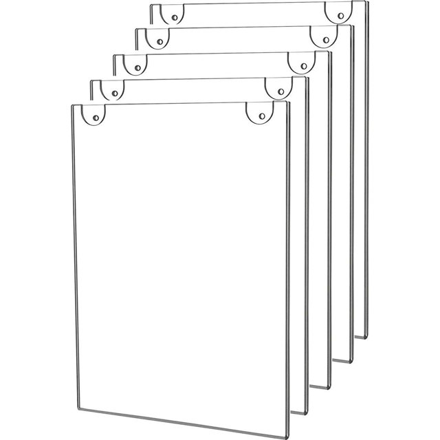 PIKADINGNIS 5 Pack Wall Mount 8.5x11 Acrylic Sign Holder,8 1/2 x 11