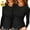 Bm-02-2 Black Black, variant on Women Long Sleeve Top Casual Basic Slim Knit Ribbed T Shirt