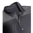 thumbnail image 6 of Kvture Fall Tops for Men Casual Stylish Color Block Long Sleeve Lapel Collar Button up Shirts for Business Office Work Golf Dark Gray Pullover XXXL, 6 of 7