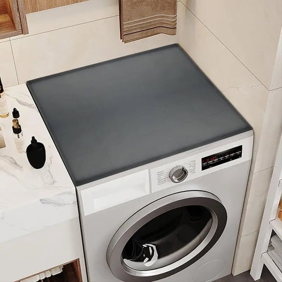 WQNZMADO Dryer Mat for Top of Dryer Silicone Washer Dryer Cover Top Washing Machine Cover Dust-Proof Waterproof Protector Mat B