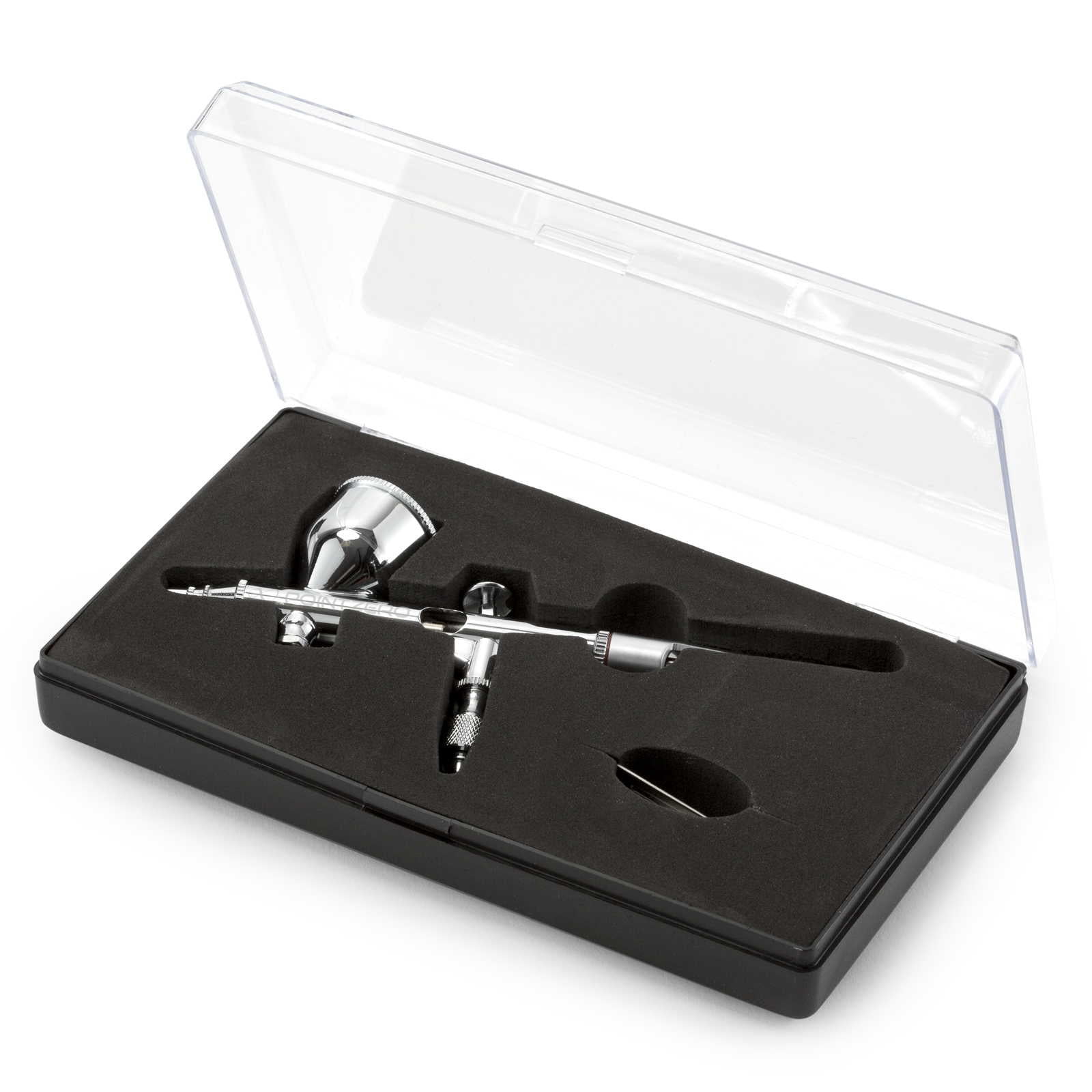 PointZero Dual-Action 9cc Gravity-Feed Airbrush Set w/ MAC Valve - .2mm Nozzle