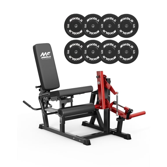 Mikolo NOVA™ Leg Extension and Curl Machine, Adjustable Leg Curl Machine for Home Gym, Seated Leg Extension and Lying Leg URL Machine with 1:1 Resistance System with 230LB Weight Plates