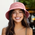thumbnail image 3 of Dalix Salty Embroidered Bucket Hat Cotton Summer Beach Vacation Cap Womens in Peach Melba L Large, 3 of 5