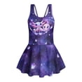 thumbnail image 4 of Uourmeti Galaxy Cartoon Axolotl & Octopus Print Girls Skirted One Piece Swimsuit - Quick Dry Stretchy Swim Dress for Beach Pool & Vacation, 4 of 8