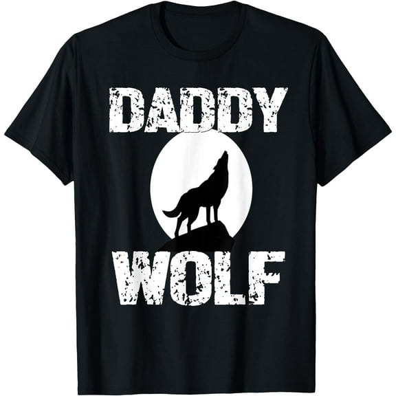 Papa Wolf Mommy Wolf Matching Family Tribe Wolves Moon Father Mother Unisex T-Shirt for Men Women Kids Toddler