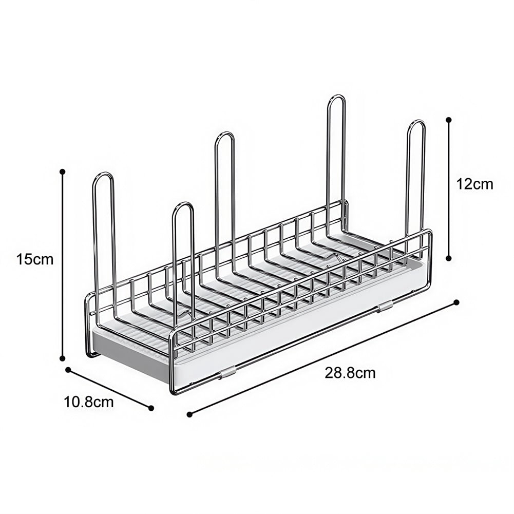 PASILI Stainless Steel Utensil Drying Rack Cup Holder For Kitchen Sink Counterorganizer