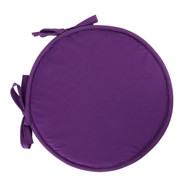 Shisuyan Thickened Dining Chair Pads Purple Polyester Sponge 1Set 38x0.39in
