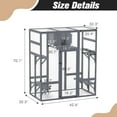 thumbnail image 2 of Imerelez Super-Large Outdoor Cat Catio, Wooden Cat House Enclosure with Insulated Cat Condo, Sun Panel Roof, 4 Platforms, Extra Rainproof Cover, Gray, 2 of 5