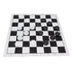 thumbnail image 2 of Juego de damas apilables con piezas de plástico blanco y negro, juego de mesa con caja transparente para niños de 3 años o más., 2 of 14