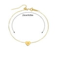 thumbnail image 2 of Personalized Initial Heart Anklet Gold Stainless Steel Letter Charm Ankle Bracelet for Women, 2 of 3