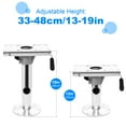 thumbnail image 3 of ZIHUI Boat Seat Pedestal Mount Package 4.6" x 11" Marine Boat Seat Base Pedestal Plate & Adjustable-Height 13-19" Boat Seat Mount, Boat Seat Mount Kit for Boat Pontoon Boat Fishing Boat Bass Boat, 3 of 9