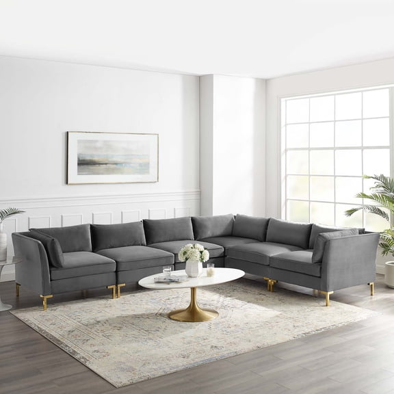 Ardent 6-Piece Performance Velvet Sectional Sofa-EEI-4277