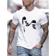 thumbnail image 1 of T-shirt Confort Décontracté pour Hommes - Léger, Polyester Respirant avec Imprimé Géométrique Tendance, Col Rond Manches Courtes Haut d'Été, Imprimé Mode, Version Conventionnelle, Loisirs, T-Shirt d'Été pour Adultes, Hommes, 1 of 7