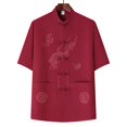 thumbnail image 1 of pstuiky camisetas camisas para hombre, Camisa informal de manga corta, cuello alto, lisa y cómoda para hombre camisetas de hombre xl, 1 of 3