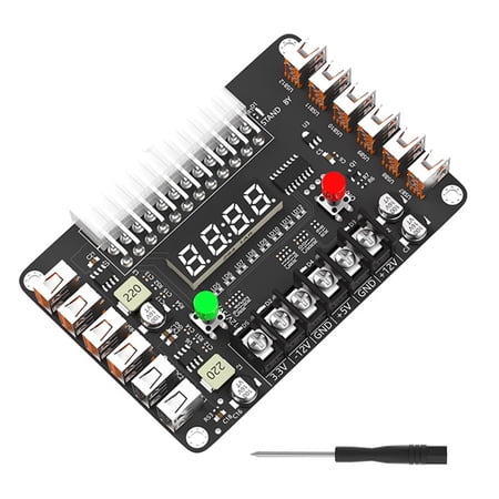 24Pin to 12Port USB Power Distribution Adapter Board with Voltages Display