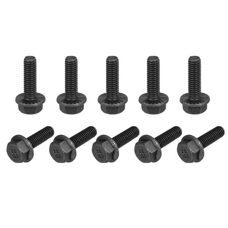 

M6x20mm Hex Serrated Flange Bolts 10.9 Grade Carbon Steel Screws 20 Pack