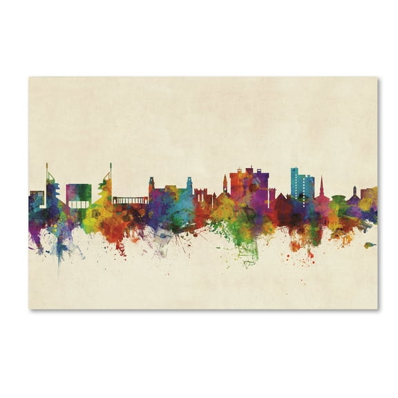 Trademark Fine Art 'Fayetteville Arkansas Skyline' Canvas Art by Michael Tompsett