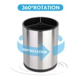 thumbnail image 1 of Kitchen Utensil Holder Extra Large 360°Rotating For Counter Organizer Stainless Steel Storage Cooking Silverware Caddy 3 Compartment Flatware Spoon Spatula Tool Cutlery Container（Silvery）18*8.6*13cm, 1 of 5