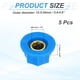 thumbnail image 2 of Uxcell 5Pcs Perillas de Potenciómetro de ABS y Cobre 1/4" Control de Volumen y Tono Sombrero Alto para Instrumentos de Guitarra Mezclador de Audio Amplificador Azul, 2 of 6