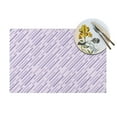 thumbnail image 4 of ZNDUO Placemats, 6 PCS Heat Resistant Stain Resistant Woven PVC Insulation Placemats, Durable Washable Elegant Table Mats for Dining-Light Purple Stripes, 18"x12", 4 of 6