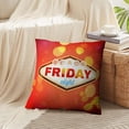 thumbnail image 4 of LALILO Throw Pillow Covers Black Retro Light Frame With Friday Cushion Cover 18" x 18", 2 Pack, 4 of 6