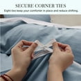 thumbnail image 3 of U by Bedsure California King 3 Pieces Mineral Blue Duvet Cover Set, 3 of 5
