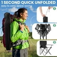 thumbnail image 5 of 4 Pack Folding Camping Chairs for Adults,Foldable Portable Beach Chairs with Carry Bag & Cup Holder, Compact Design for Camping,Beach, Picnics,and Fishing Supports 300LBS（Black）, 5 of 8