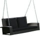 thumbnail image 4 of Costway Columpio Colgante de Ratán para Patio de 2 Personas Banco para Porche, Silla con Cojín, Color Negro, 4 of 7