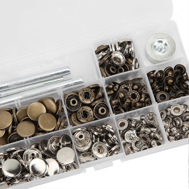 Snaps Set DIY Production Electroplating Process Copper Zinc Alloy Snap Buttons for Handbag Backpack