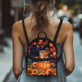 thumbnail image 4 of Eheartsgir Autumn Owl Pattern Front Pocket Mini Bags, Waterproof Outdoor Backpack Purse with Lightweight for Walking Gym, 4 of 8