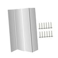 thumbnail image 3 of 2 protectores de esquinas de pared, resistentes a los arañazos, con tornillos. plata, 3 of 7